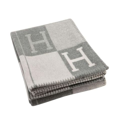 hermes avalon pillow grey|Hermes wool blanket.